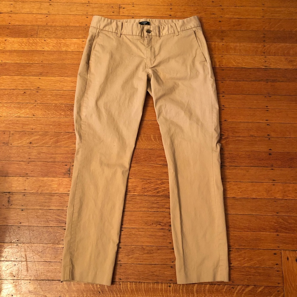 J. Crew Stretch Chino Khakis, Size 8 EUC